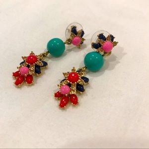 Talbots Colorful Beaded Dangle Earrings
